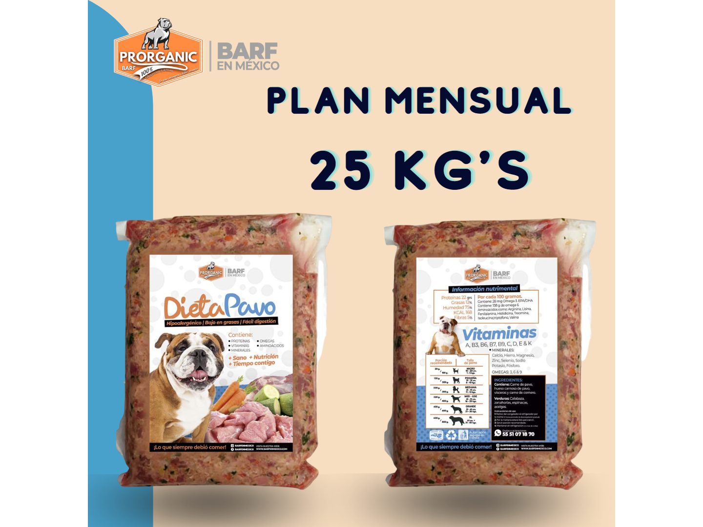 Plan Mensual 25 Kg's Pavo