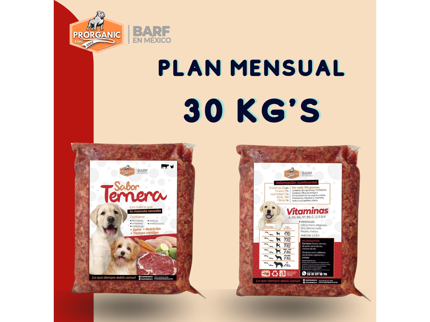 Plan Mensual 30 Kg's Ternera