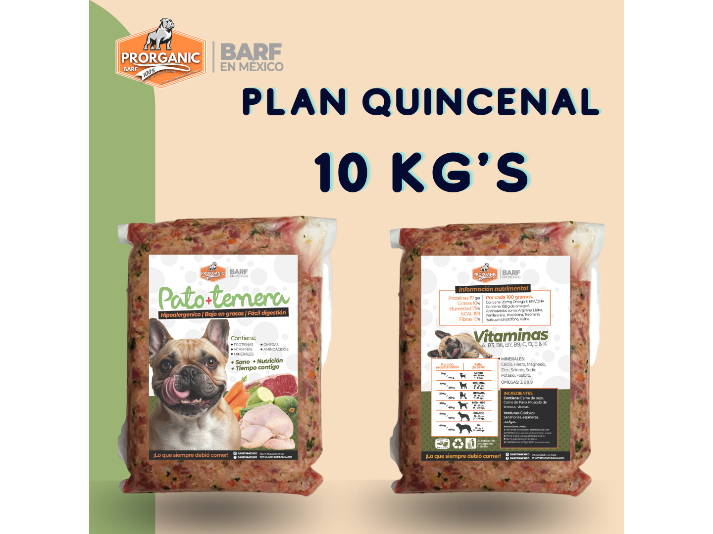 Plan Quincenal 10 Kg's Pato Ternera