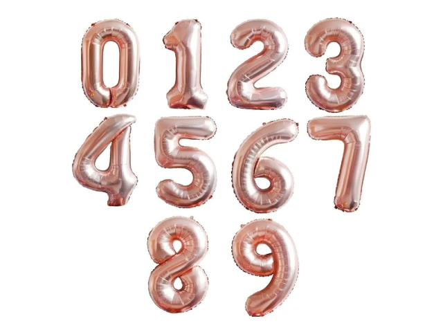 Globo de número Rosa gold