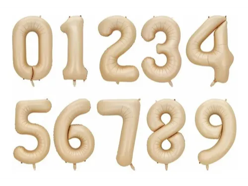 Globo de número Beige
