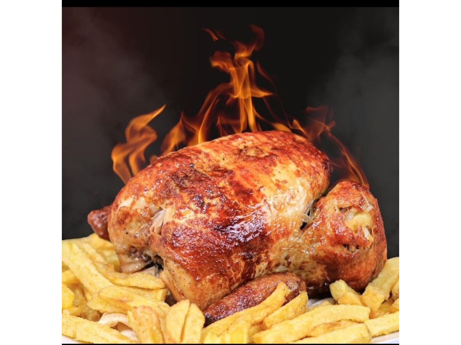 Pollo grande c/papas grandes