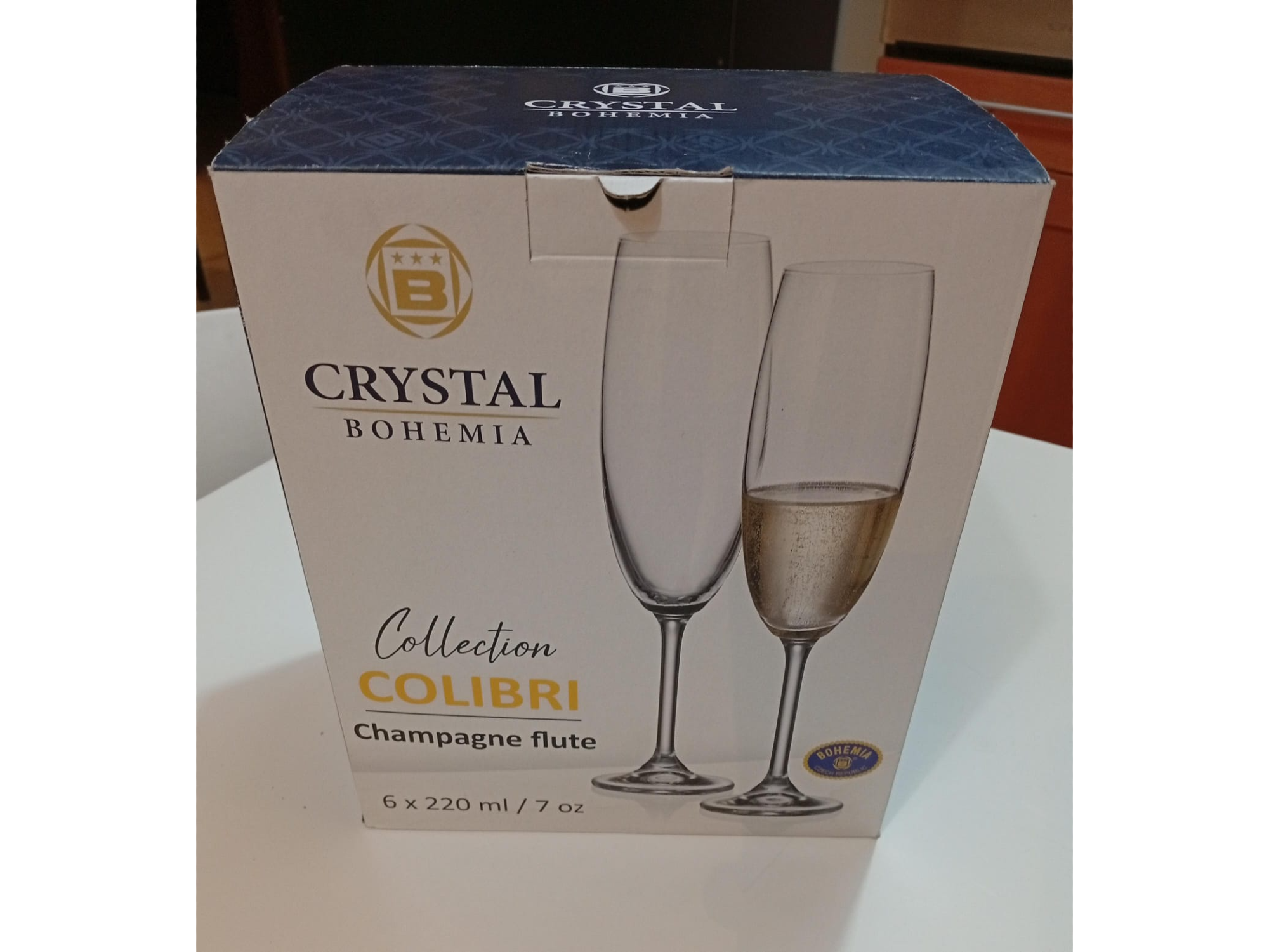 Set de copas de CHAMPAGNE CRISTAL BOHEMIA