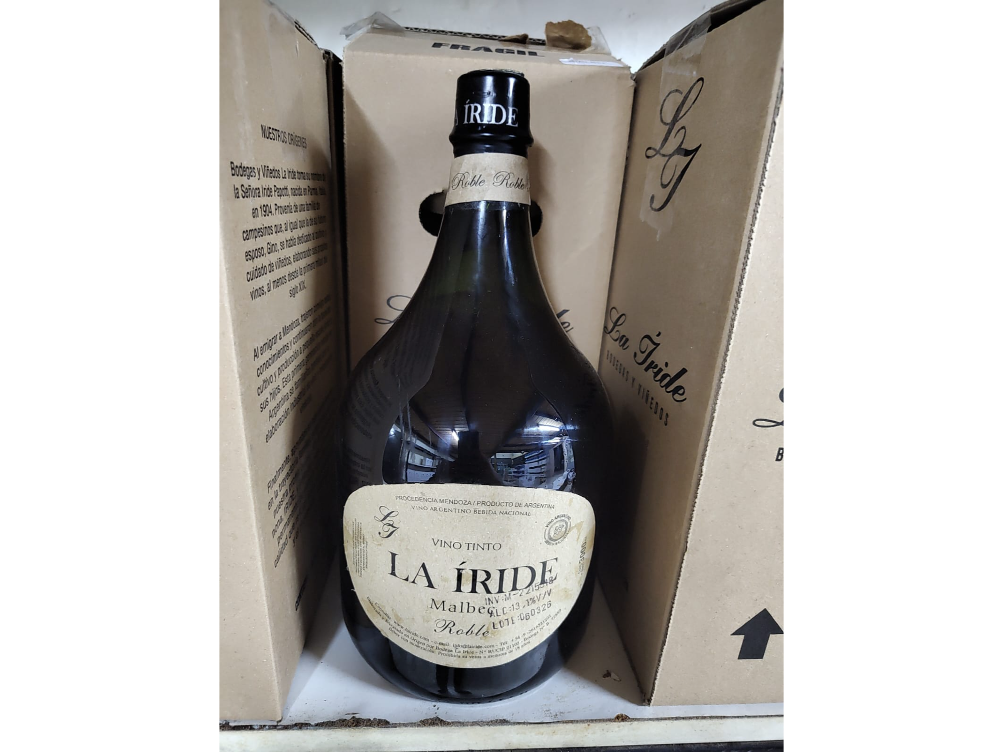 IRIDE BOTELLON X 3 LT CARTON CABERNET SAUV.