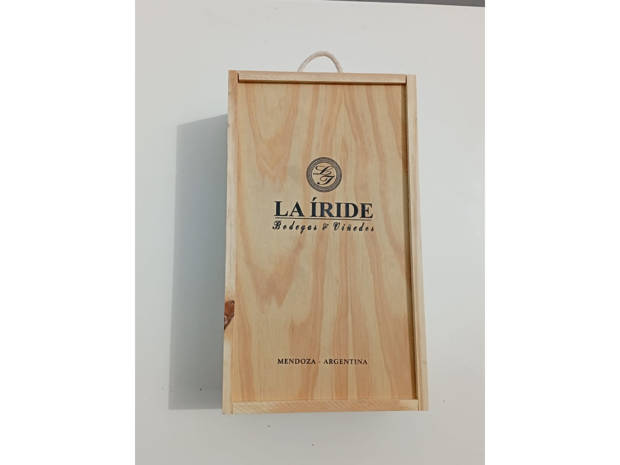 CAJA MADERA 2 BOTELLAS IRIDE