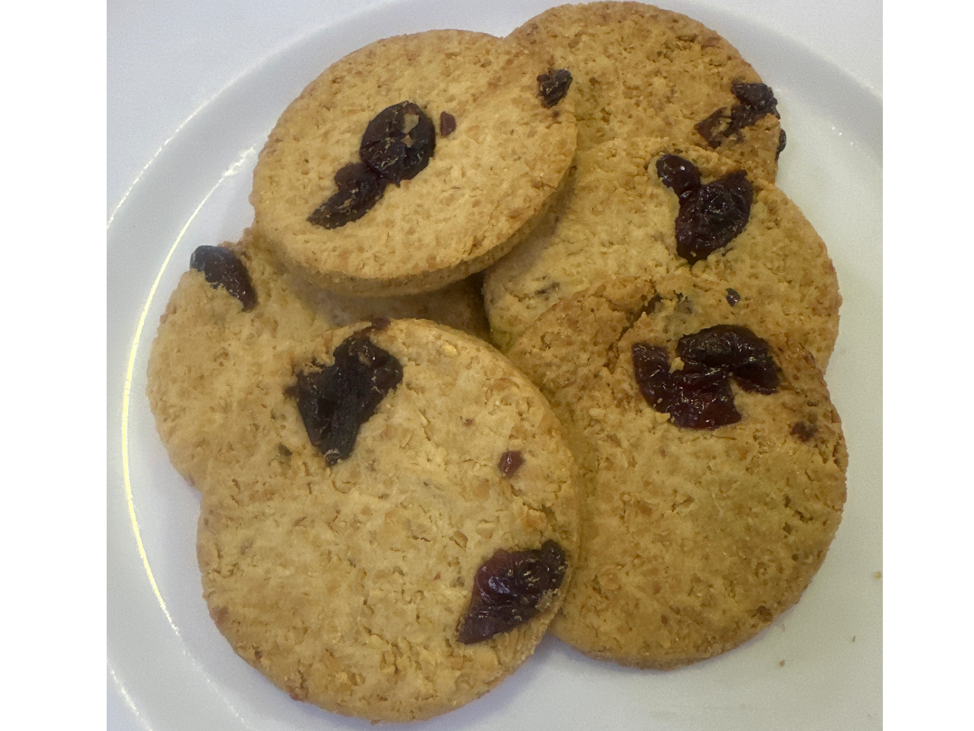 Galleta sabor vainilla con arándanos