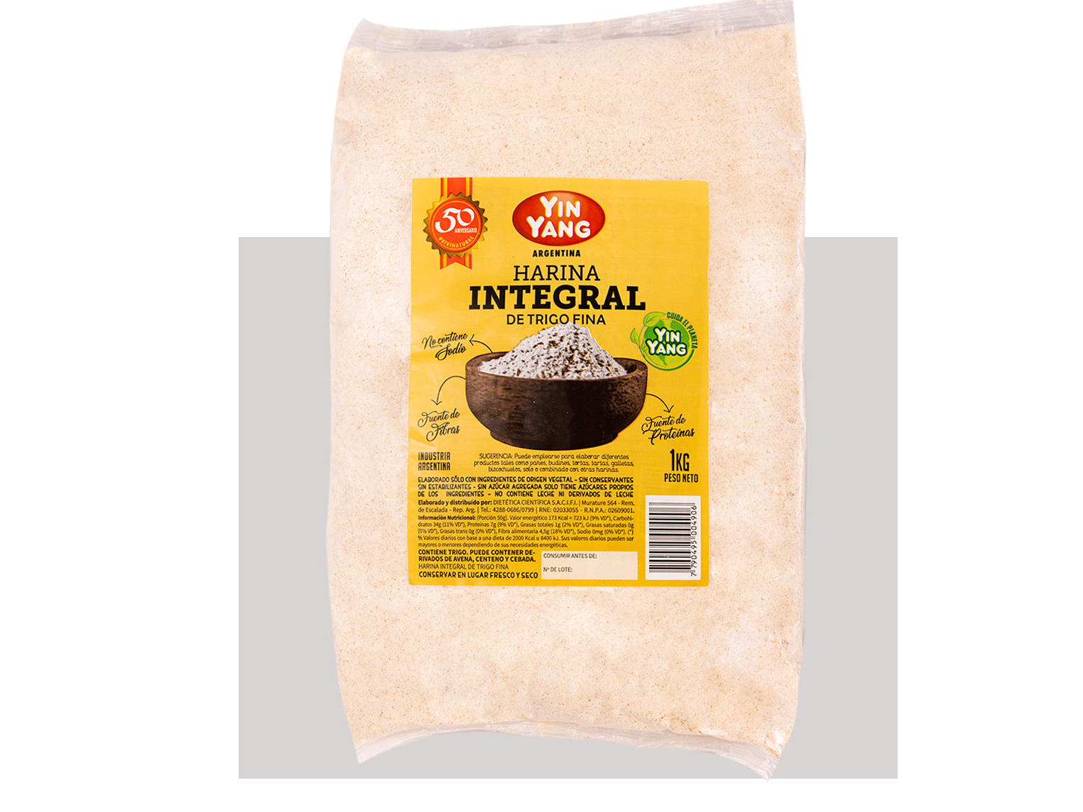Harina de Trigo Integral Fina 1 Kg-YIN YANG