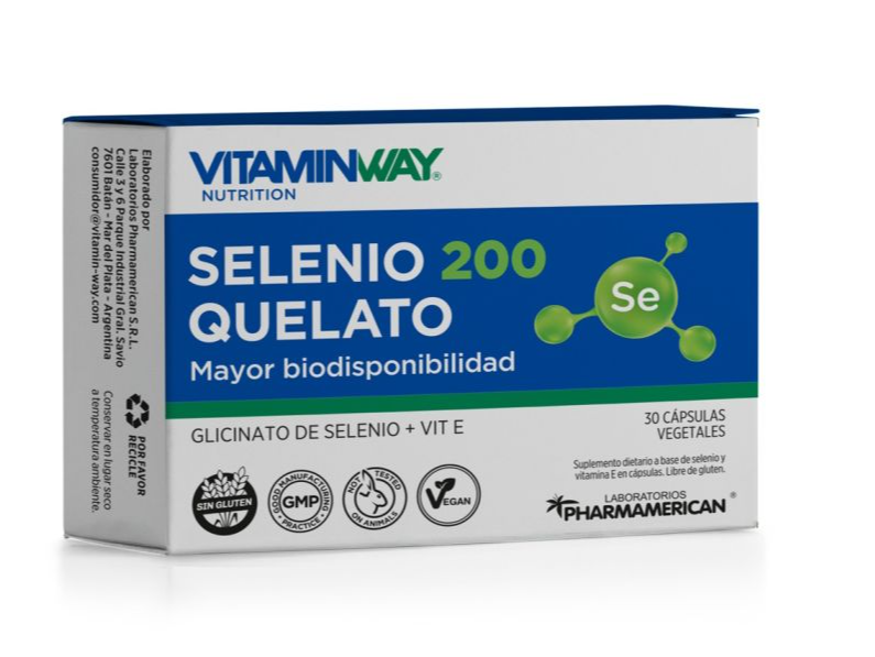 Selenio 200 Quelato 30 Cap- VITAMINWAY
