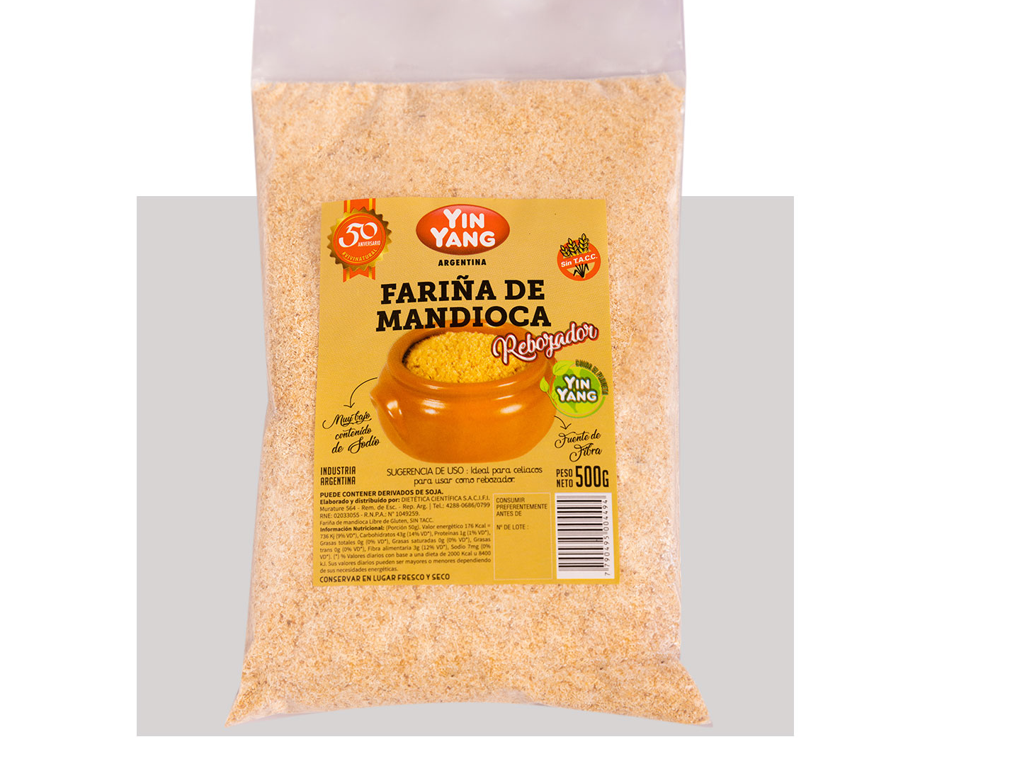 Fariña de Mandioca 500 Gr-YIN YANG