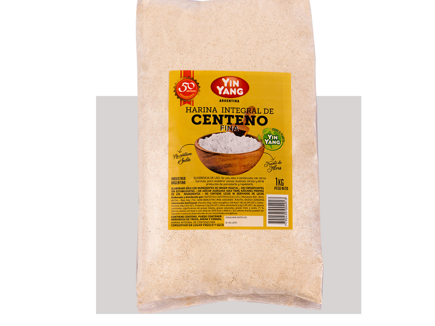 Harina de Centeno Integral 1 Kg-YIN YANG