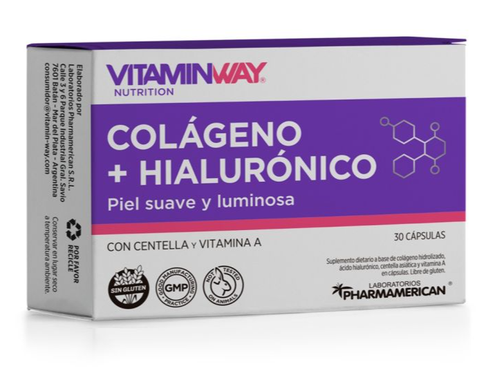 Colageno + Hialuronico 30 Cap- VITAMINWAY