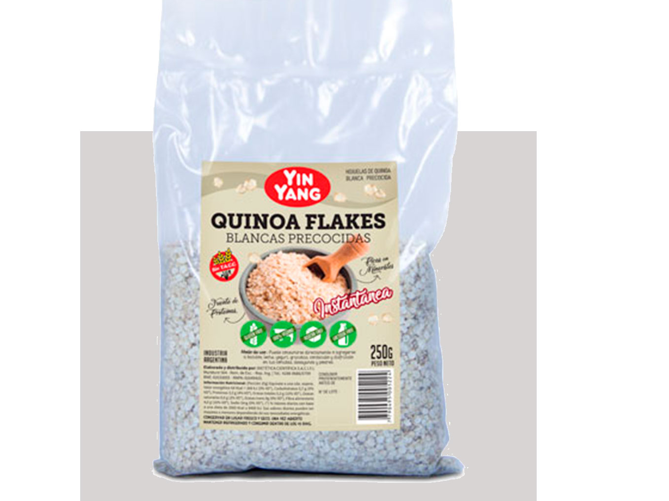 Hojuela de Quinoa Blanca Instantanea 250 Gr-YIN YANG