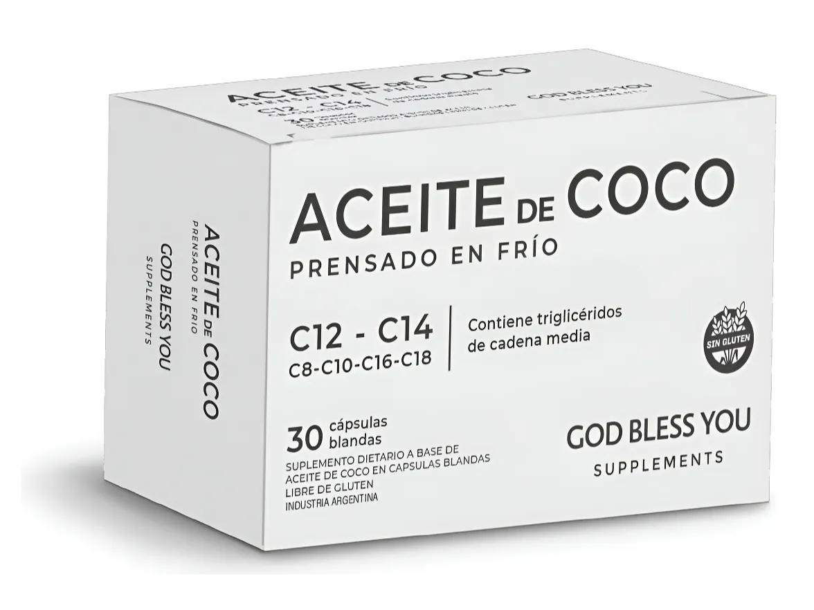 Capsulas Blandas Aceite De Coco x 30-GOD BLESS YOU