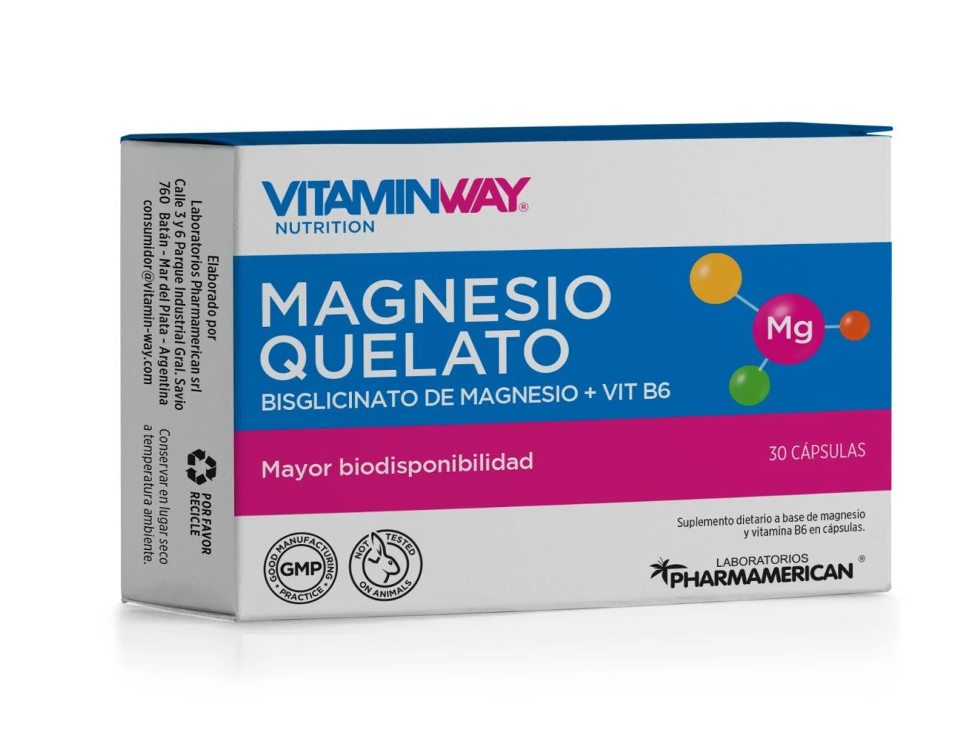 Magnesio Quelato 30Cap-VITAMINWAY