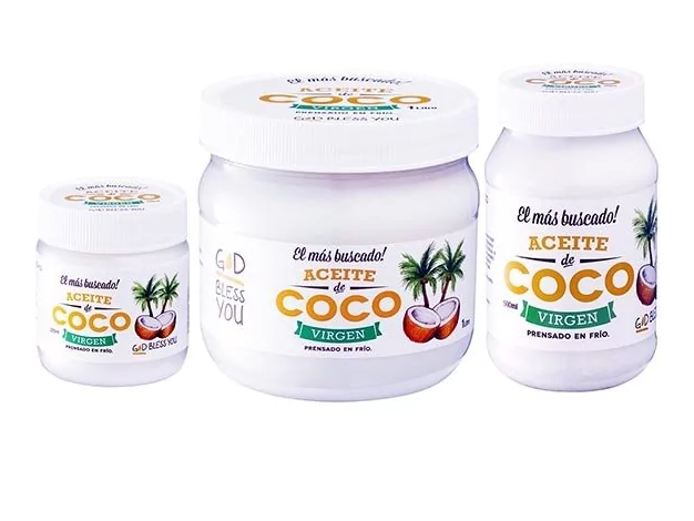 Aceite de Coco Virgen -GOD BLESS YOU
