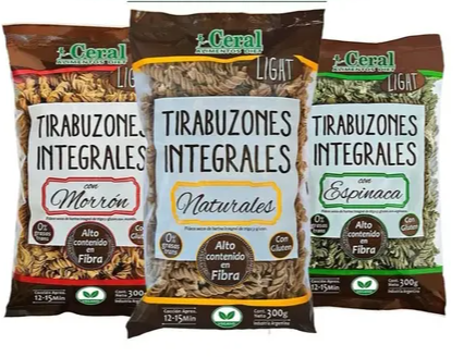 Fideos Integrales Tirabuzon 300Gr- CERAL