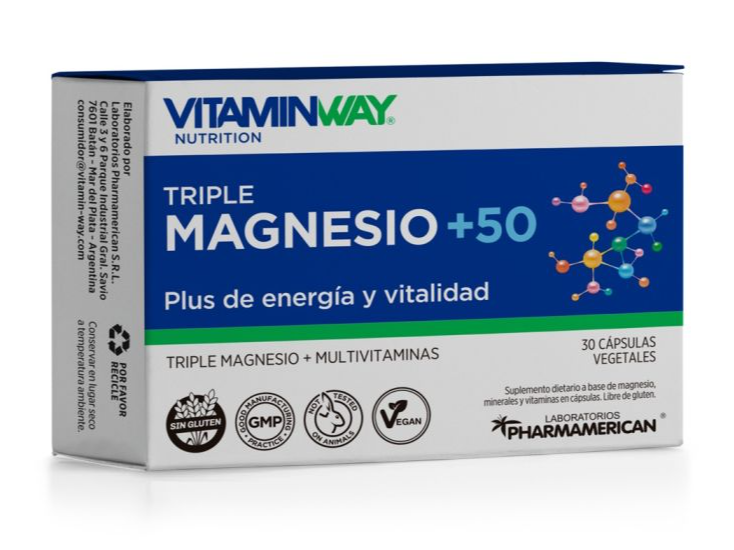 Triple Magnesio+50 30Cap-VITAMINWAY