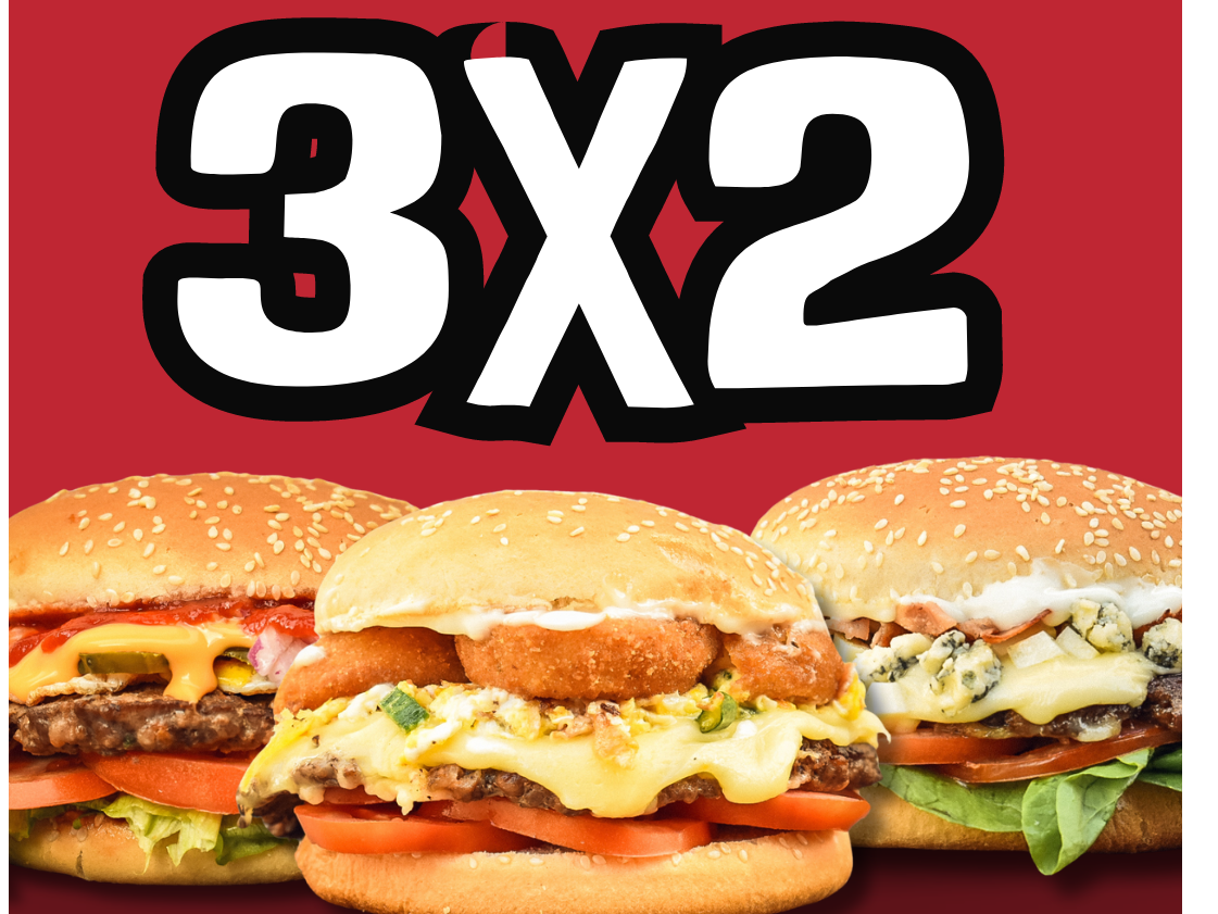 3x2 hamburguesas especiales