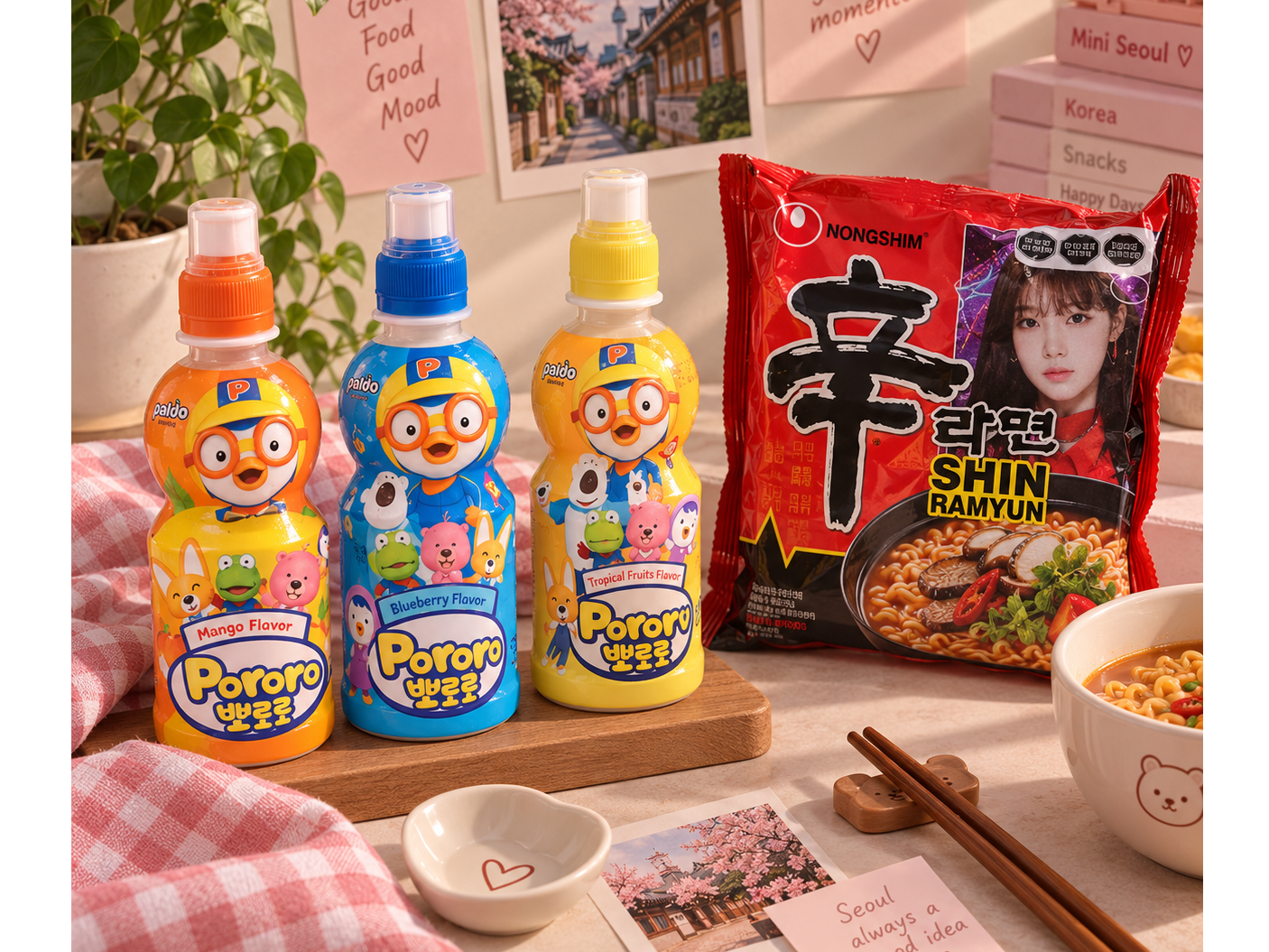 Ramen Shin +  Jugo Paldo