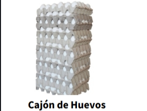 Medio cajon de huevo blanco b2