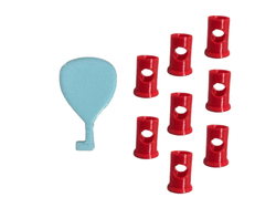 Antivibradores Balanceador Paleta Padel Paddle Class One X 8 | Color: Rojo