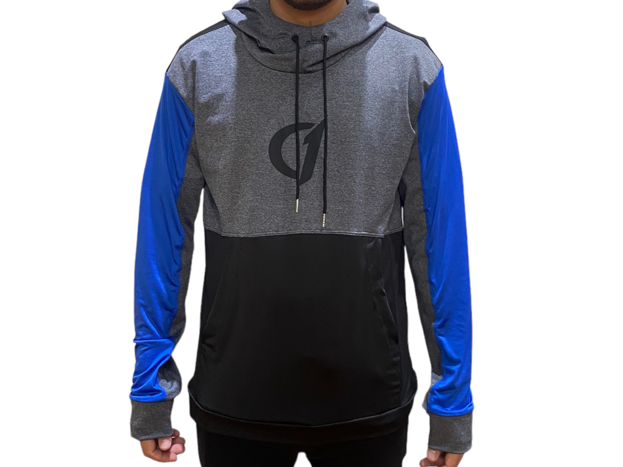 Buzo Deportivo C1 Elastizado Hombre Canguro Con Bolsillo | Talle: XL | Color: Azul