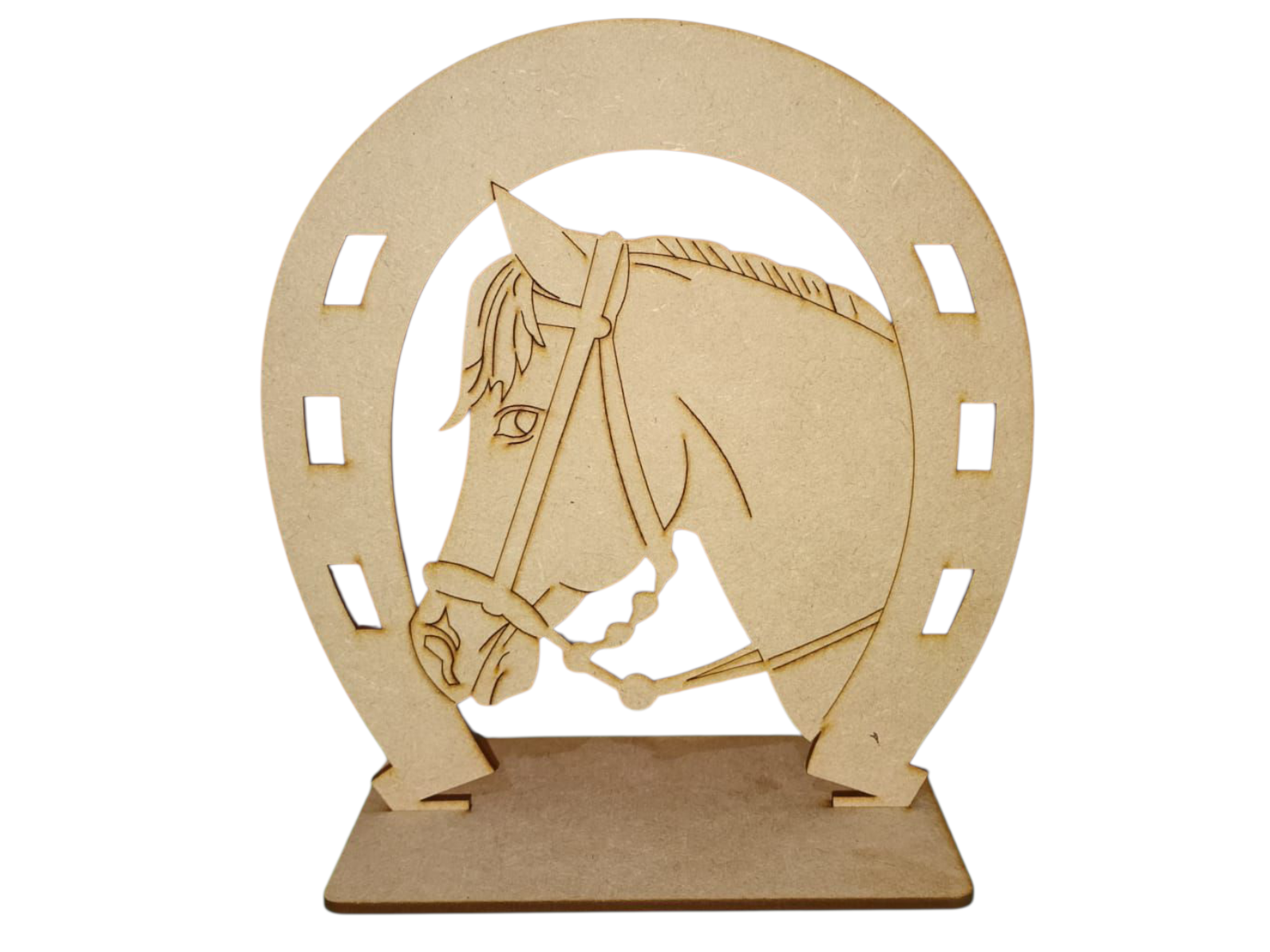 Souvenirs Caballo con Herradura mdf/Fibrofacil