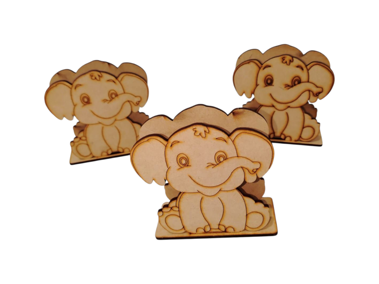 Servilleteros Elefantitos Rectangular Para Pintar