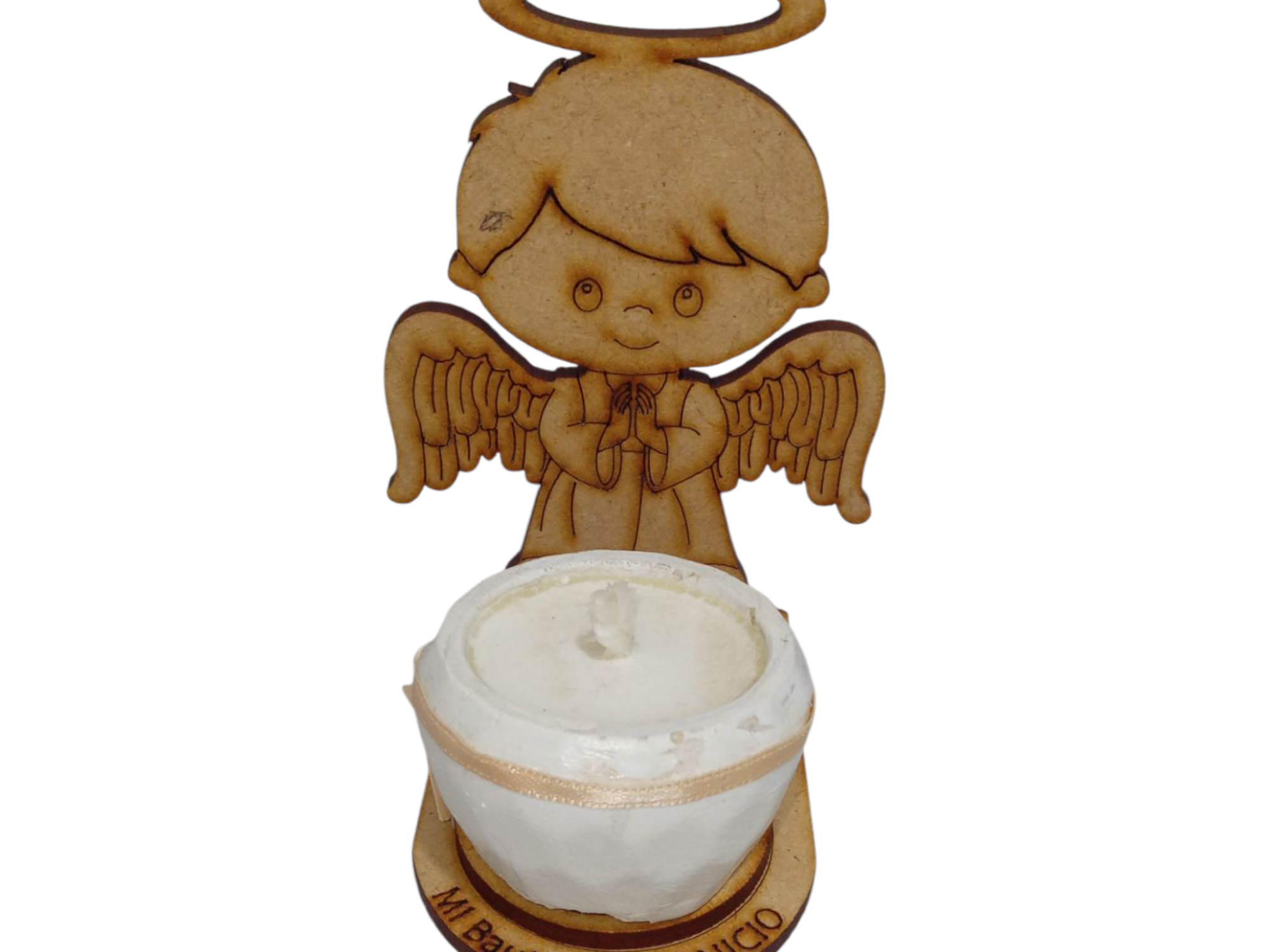 Angelito Adorno Bautismo,Comunion Velas Souvenirs Fibrofacil