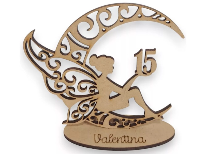 Souvenirs Hada y Luna 15 Años Fibrofacil Cumpleaños Fibrofacil