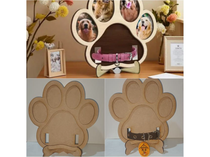 Marco de foto conmemorativo de madera para mascota