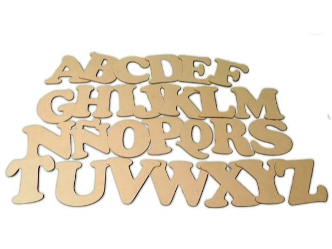 Letras Abecedario Completo 15 cm sin base Fibrofacil/Mdf
