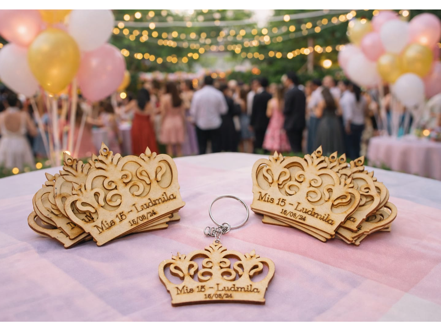 Llaveros Personalizado Souvenirs Corona 15 Años Eventos