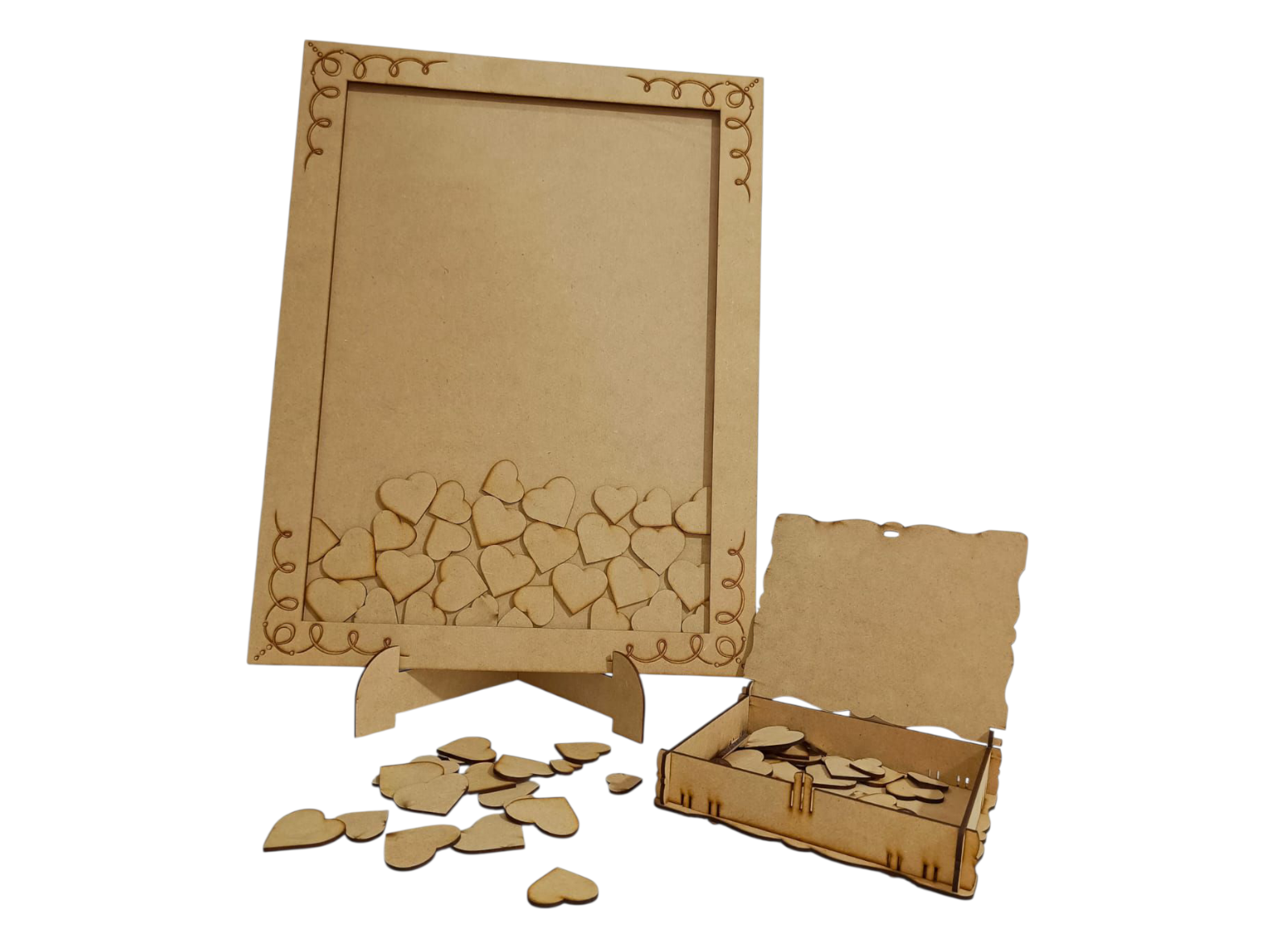 Libro Cuadro de Firmas 15 Años - Bodas con 80 corazones