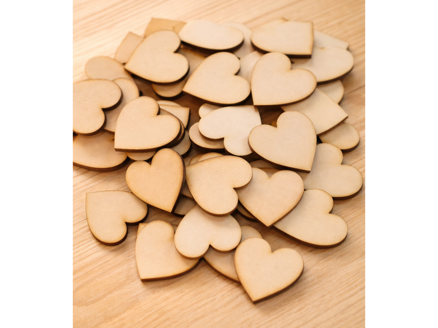 150 Corazones 3 cm Fibrofacil 3mm