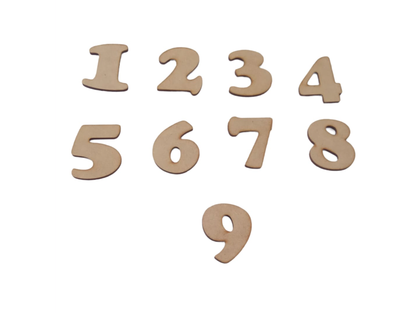 Numeros mdf Fibrofácil 10 cm sin Base