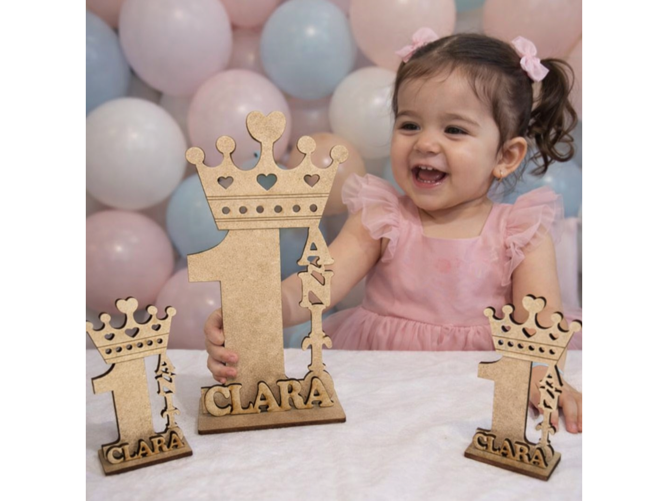 Souvenirs Mi Primer Añito C/ Nombre Superpuesto! Fibrofácil