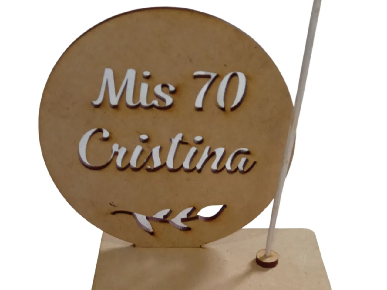 Portasaumerio Con Nombre o Frace Calado 10 cm