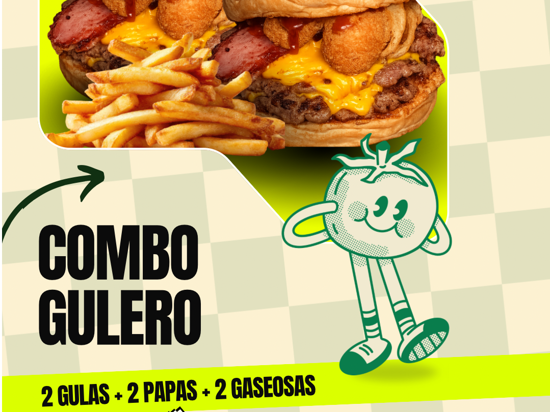 2 GULAS + 2 PAPAS REG + 2 GASEOSAS REG