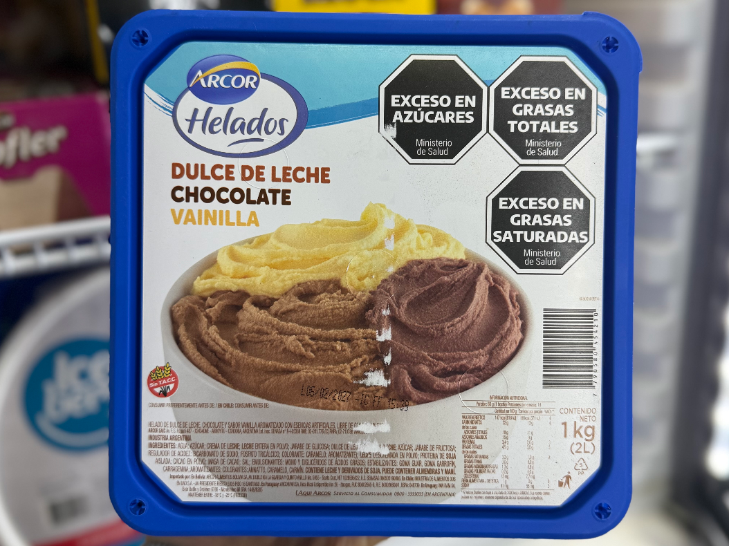 Helado 1kg Arcor