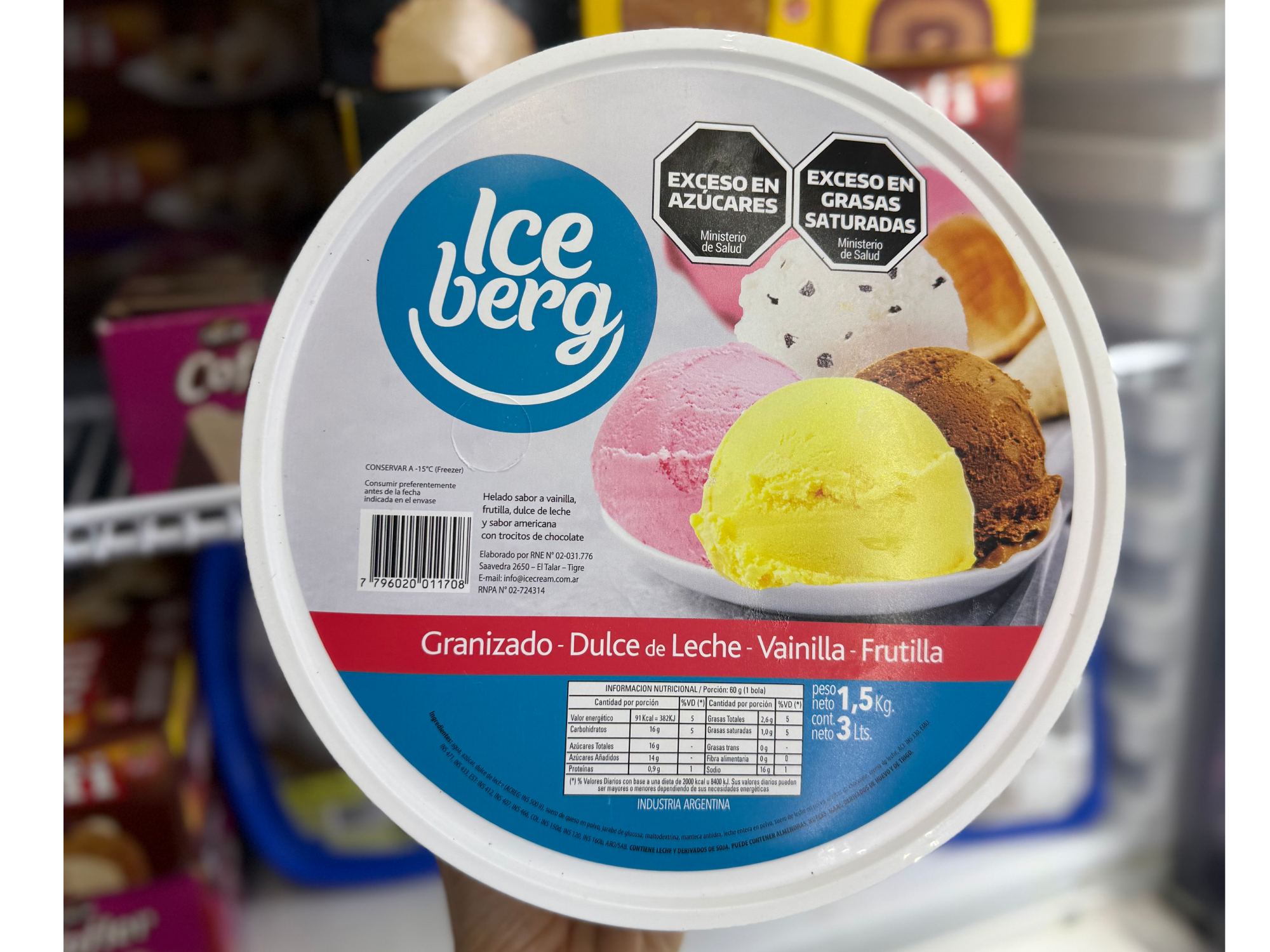 Helado 1.5kg IceBerg