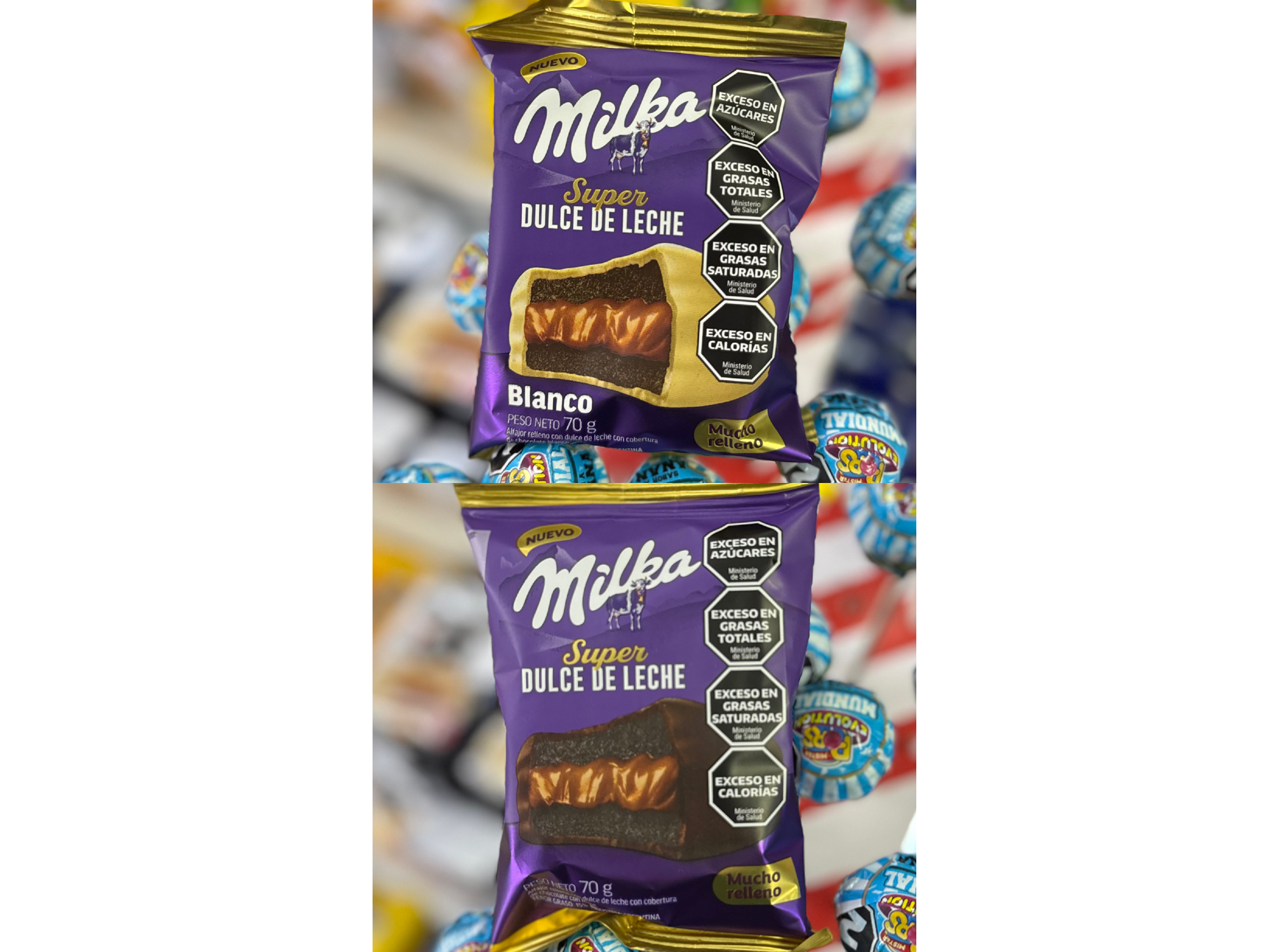 Alfajor Milka Súper dulce de leche