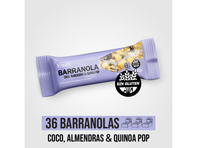 Barrita Kuati 34gr coco, almendras y quinoa pop