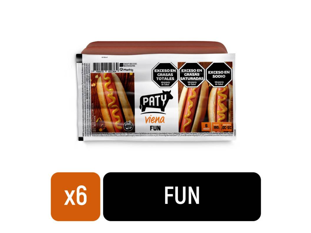 Salchicha Patyviena Fun 6u
