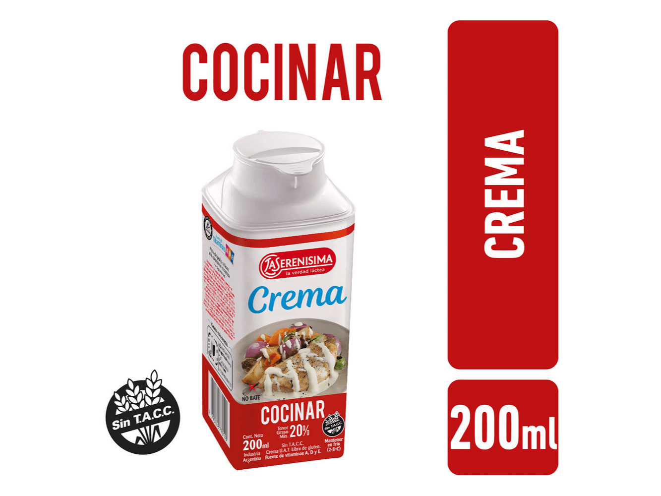 Crema Cocinar LA SERENISIMA 200ml Culinaria