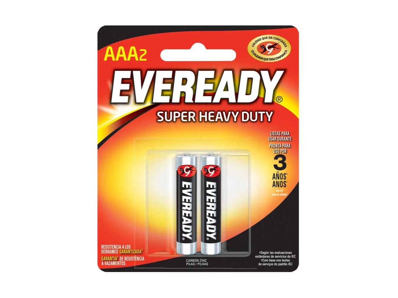 PILAS EVEREADY AAA X2