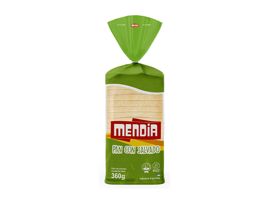 PAN con SALVADO MENDIA 360GR