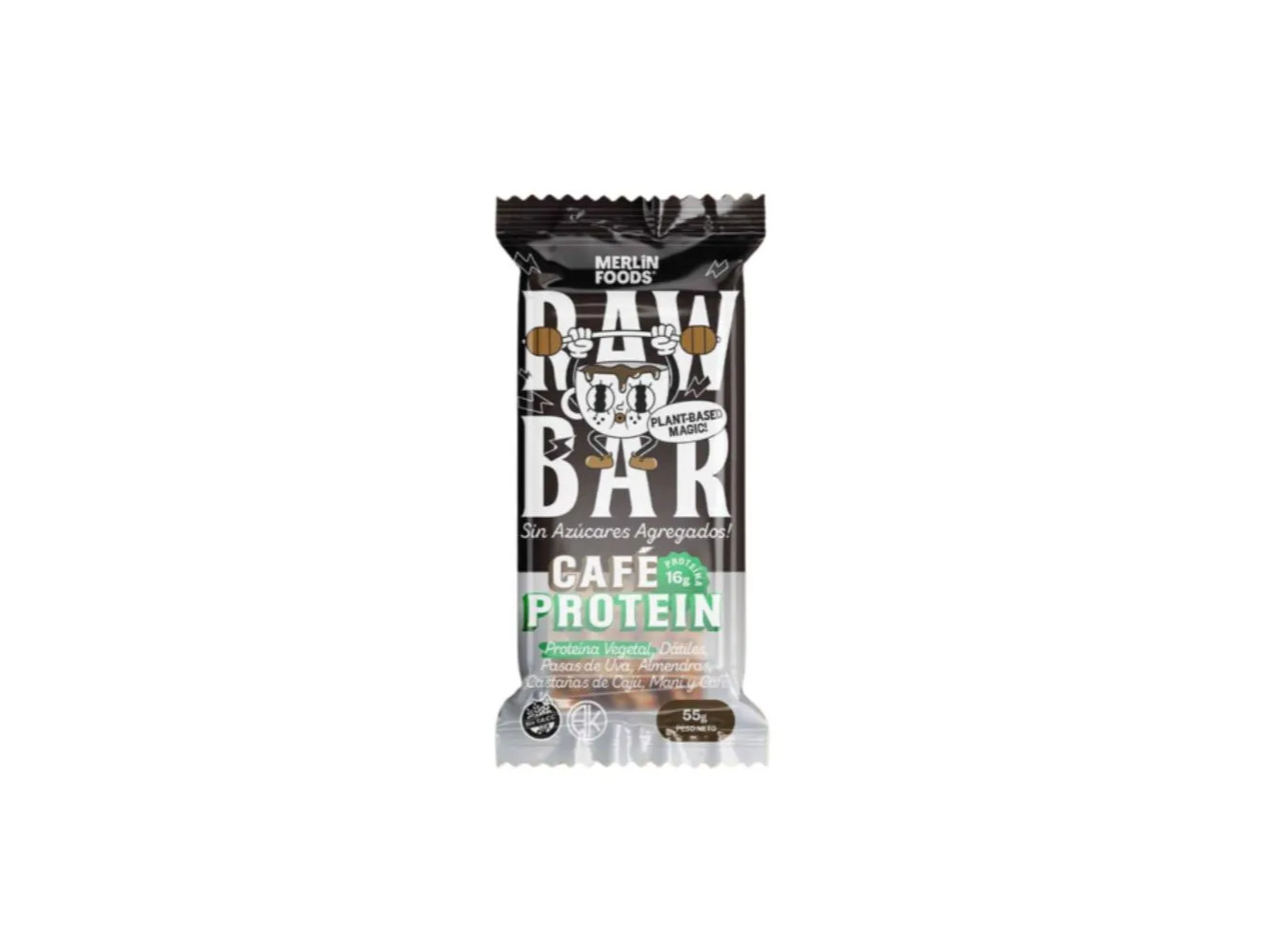 Barritas Merlín Bars 55gr Café 16gr de proteina