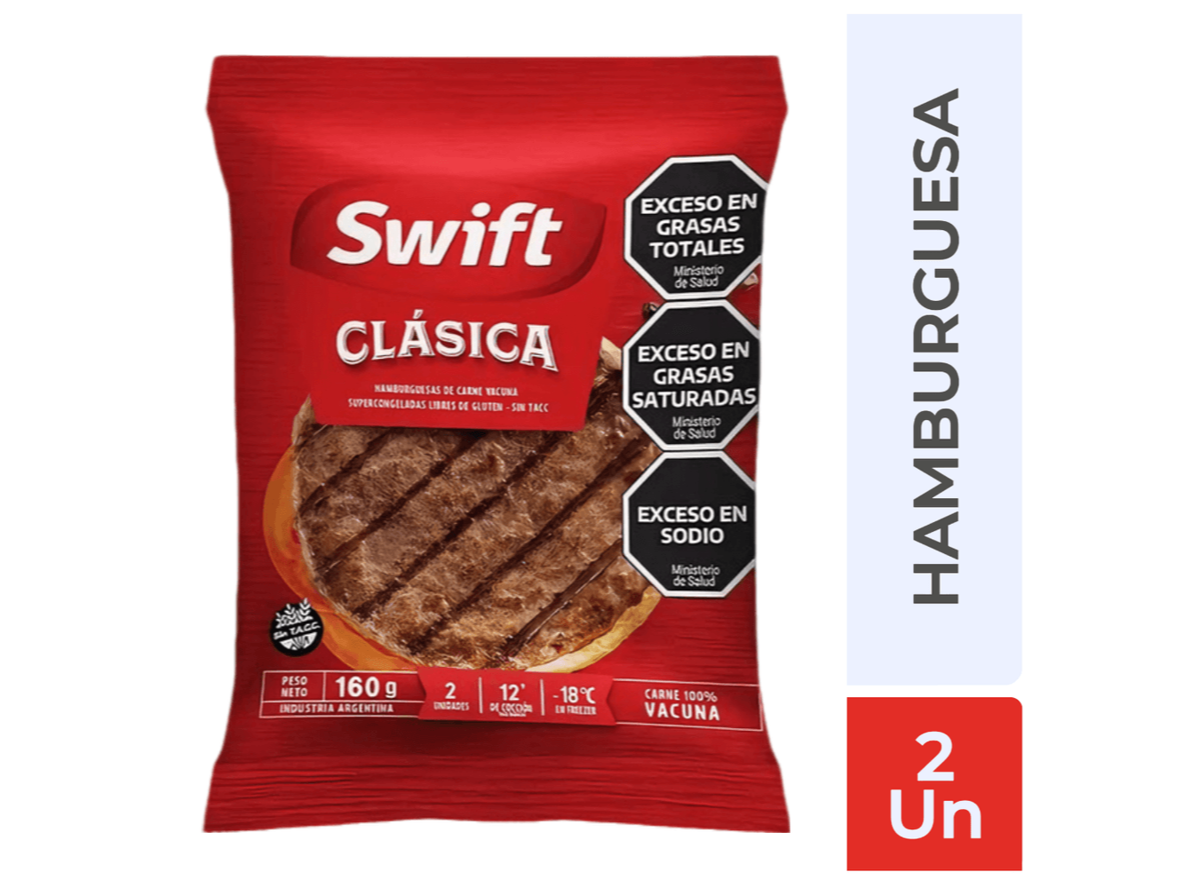 Hamburguesa Swift 160gr clásica 2u