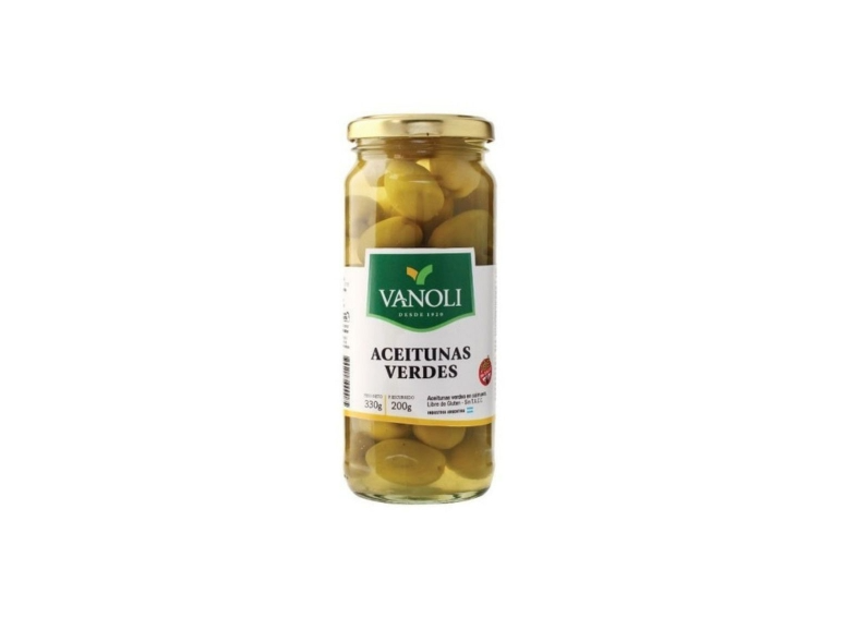 Aceitunas Verdes 200/330gr Frasco VANOLI